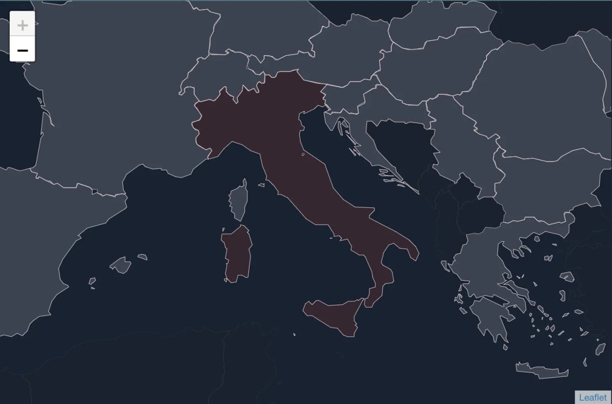 Wine visualization showing Italy data